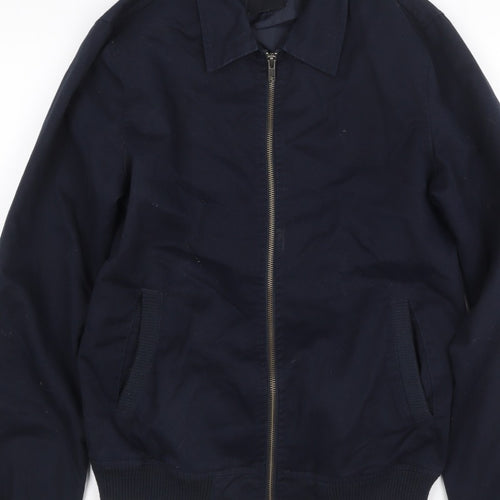 ASOS Men’s Blue S Bomber Jacket Full Zip Lined Casual