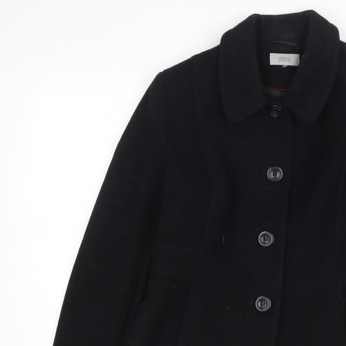 Marks and Spencer Women’s Black UK 16 Wool Blend Button Jacket