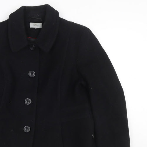 Marks and Spencer Women’s Black UK 16 Wool Blend Button Jacket