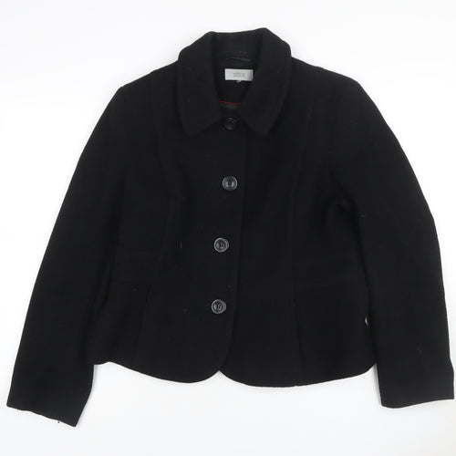 Marks and Spencer Women’s Black UK 16 Wool Blend Button Jacket