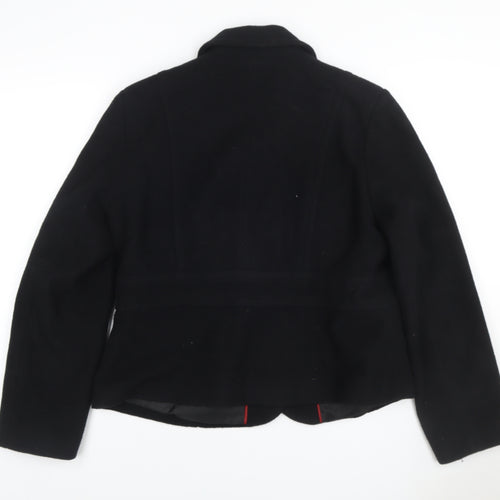 Marks and Spencer Women’s Black UK 16 Wool Blend Button Jacket