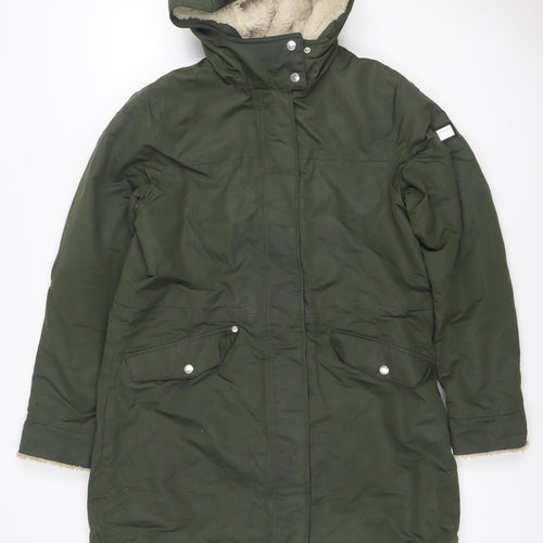Regatta Women Green UK 14 Hooded Padded Parka Coat Faux Fur Lined
