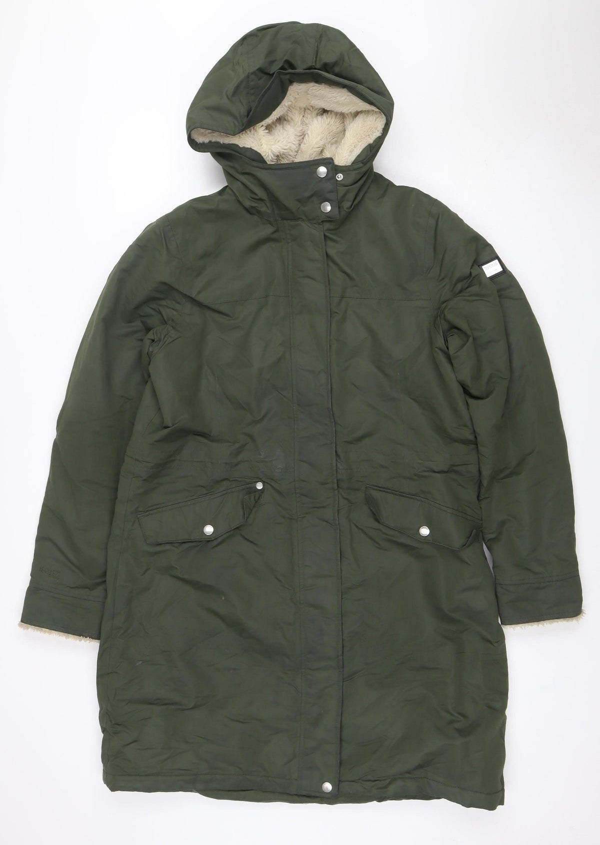 Regatta Women Green UK 14 Hooded Padded Parka Coat Faux Fur Lined