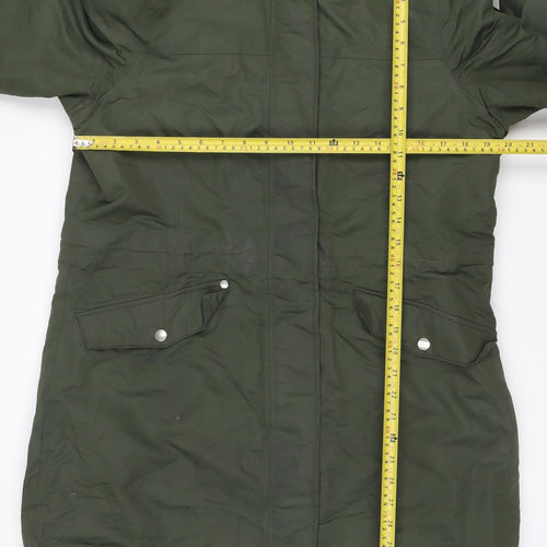 Regatta Women Green UK 14 Hooded Padded Parka Coat Faux Fur Lined