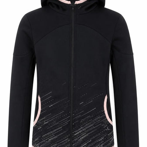 Decathlon Girls Black Pink Full Zip Sports Hoodie 10-11 Years