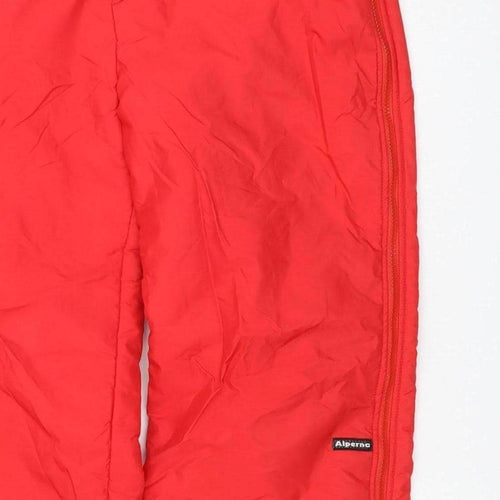 Alpina Women Red M Insulated Ski Snow Pants Zip Leg Pockets