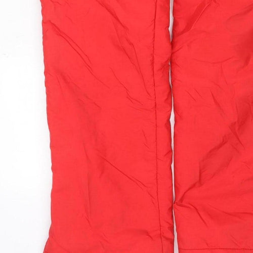 Alpina Women Red M Insulated Ski Snow Pants Zip Leg Pockets