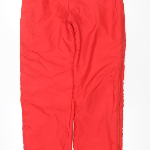 Alpina Women Red M Insulated Ski Snow Pants Zip Leg Pockets