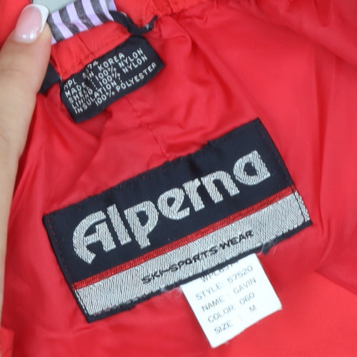 Alpina Women Red M Insulated Ski Snow Pants Zip Leg Pockets