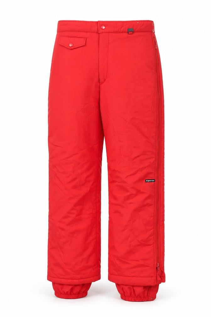 Alpina Women Red M Insulated Ski Snow Pants Zip Leg Pockets