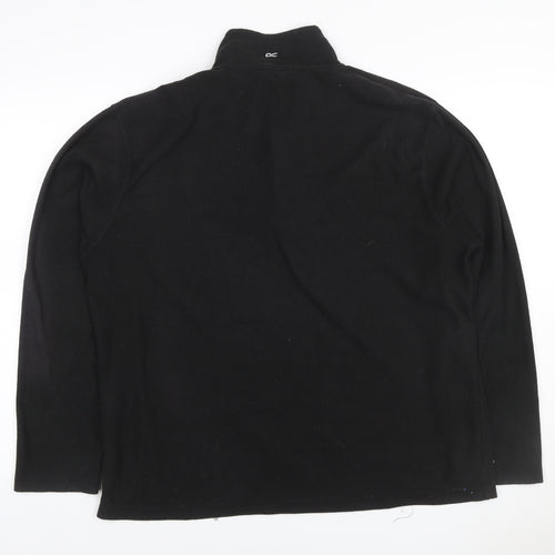 Regatta Mens Black L Fleece 1/4 Zip High Neck Outdoor Sweatshirt