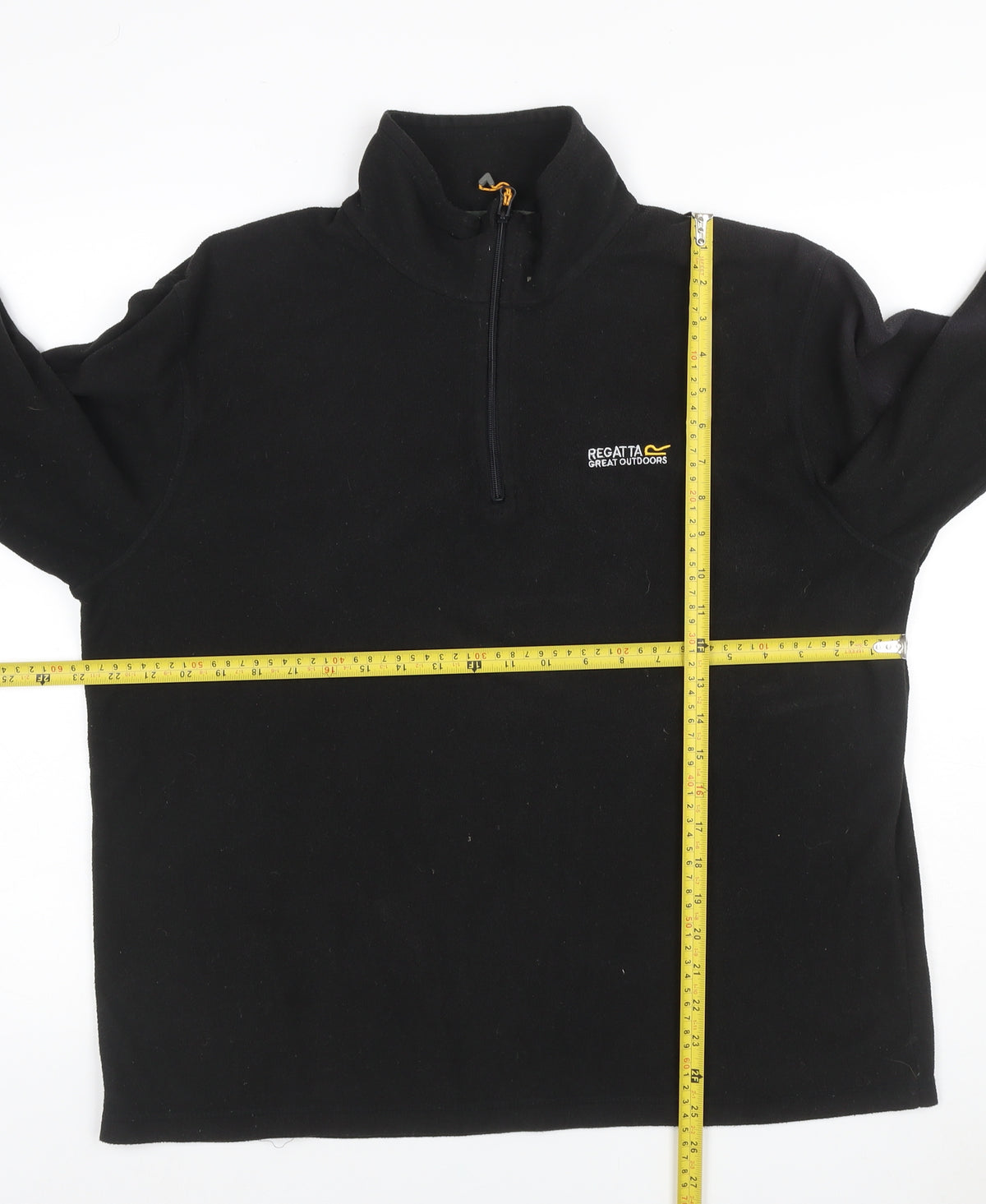 Regatta Mens Black L Fleece 1/4 Zip High Neck Outdoor Sweatshirt