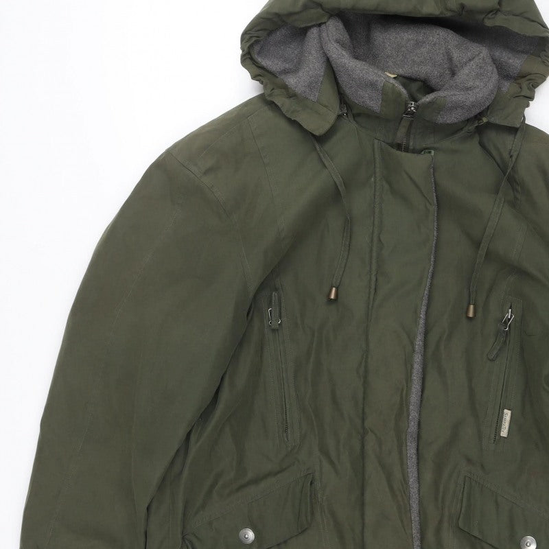 Marks and Spencer Women Green UK 12 Hooded 2-Part Parka Jacket