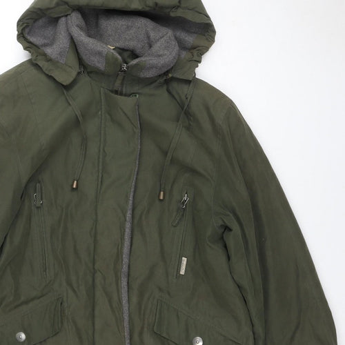 Marks and Spencer Women Green UK 12 Hooded 2-Part Parka Jacket