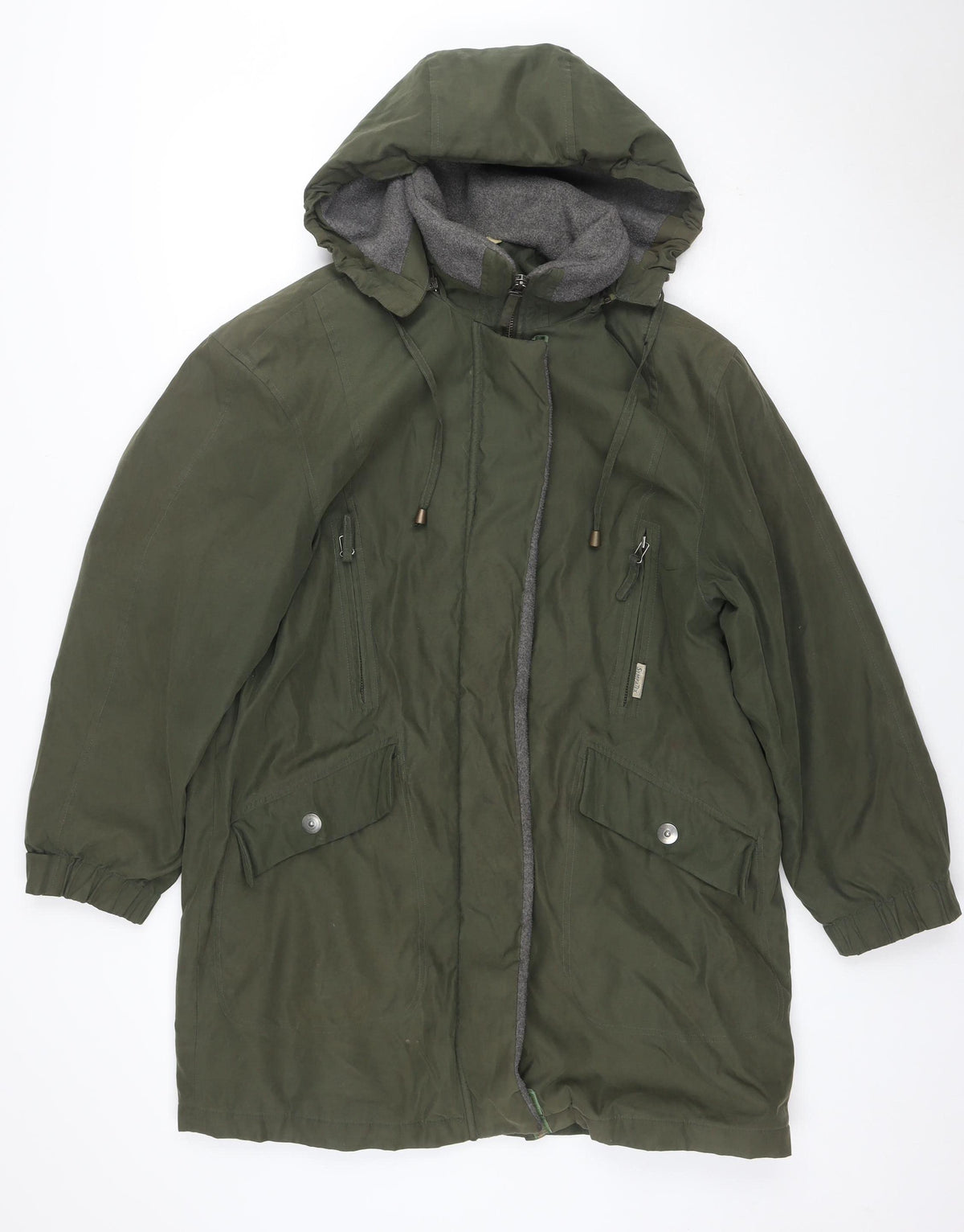 Marks and Spencer Women Green UK 12 Hooded 2-Part Parka Jacket