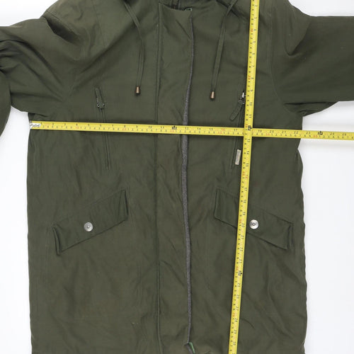 Marks and Spencer Women Green UK 12 Hooded 2-Part Parka Jacket