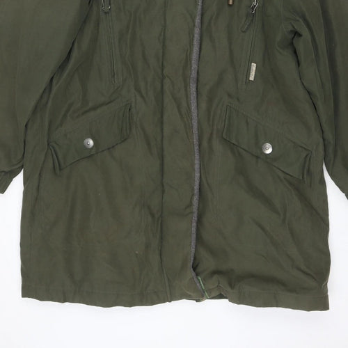 Marks and Spencer Women Green UK 12 Hooded 2-Part Parka Jacket