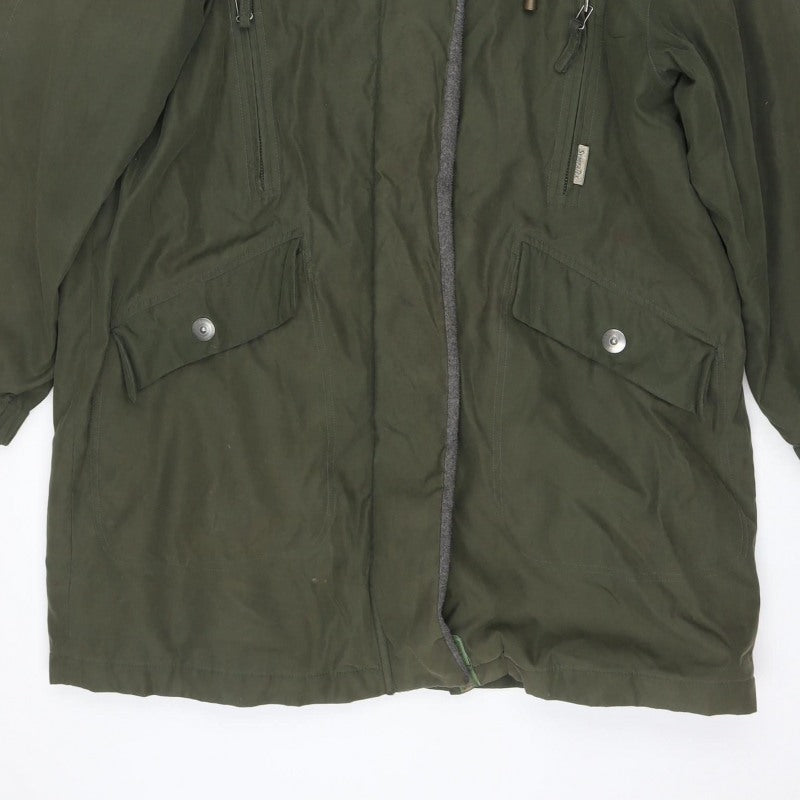 Marks and Spencer Women Green UK 12 Hooded 2-Part Parka Jacket