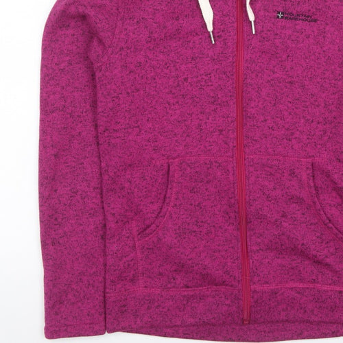 Mountain Warehouse Women’s Pink UK 12 Hooded Fleece Jacket Full Zip