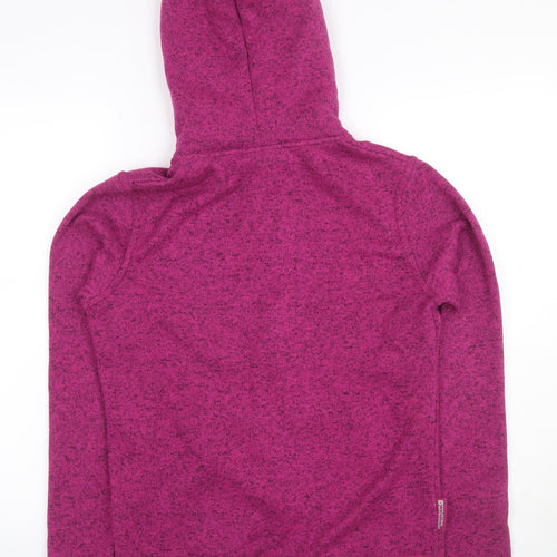 Mountain Warehouse Women’s Pink UK 12 Hooded Fleece Jacket Full Zip