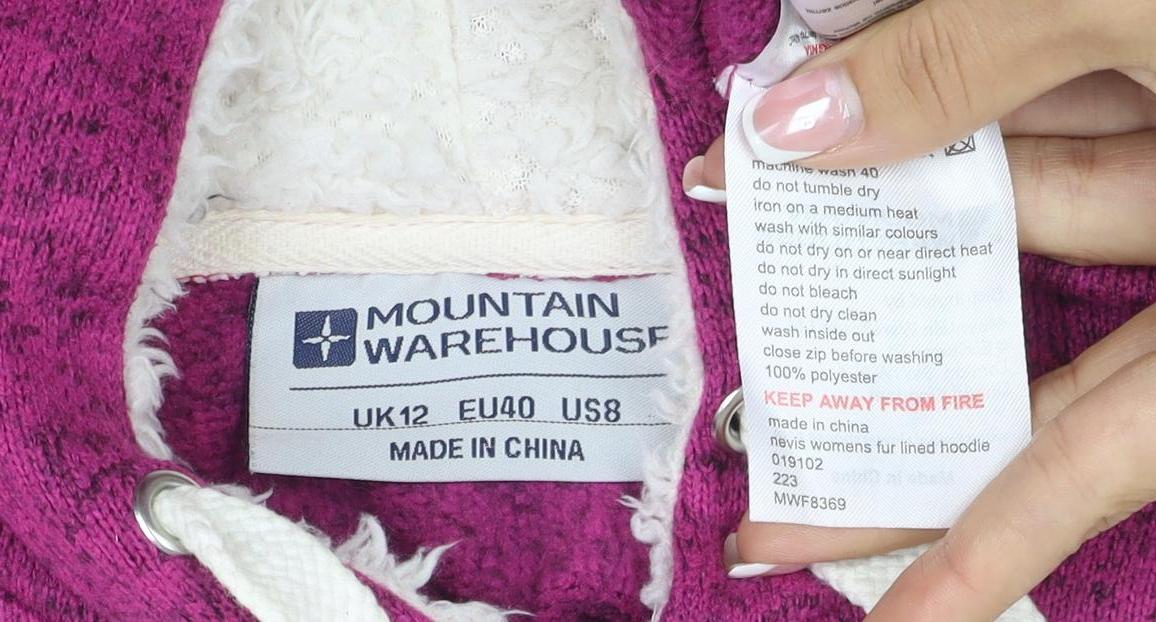 Mountain Warehouse Women’s Pink UK 12 Hooded Fleece Jacket Full Zip