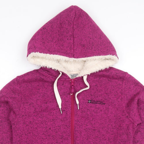 Mountain Warehouse Women’s Pink UK 12 Hooded Fleece Jacket Full Zip