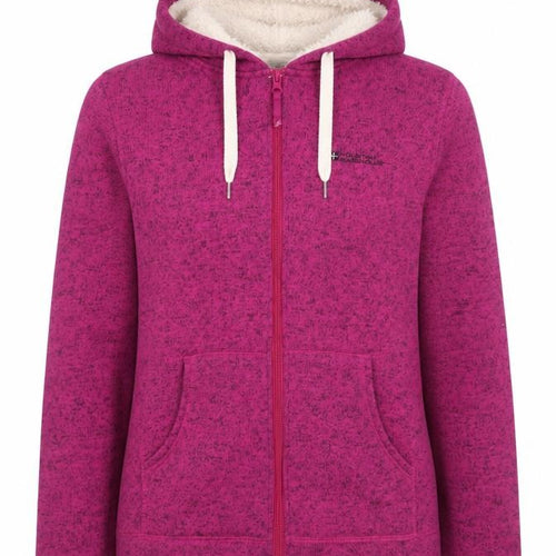 Mountain Warehouse Women’s Pink UK 12 Hooded Fleece Jacket Full Zip