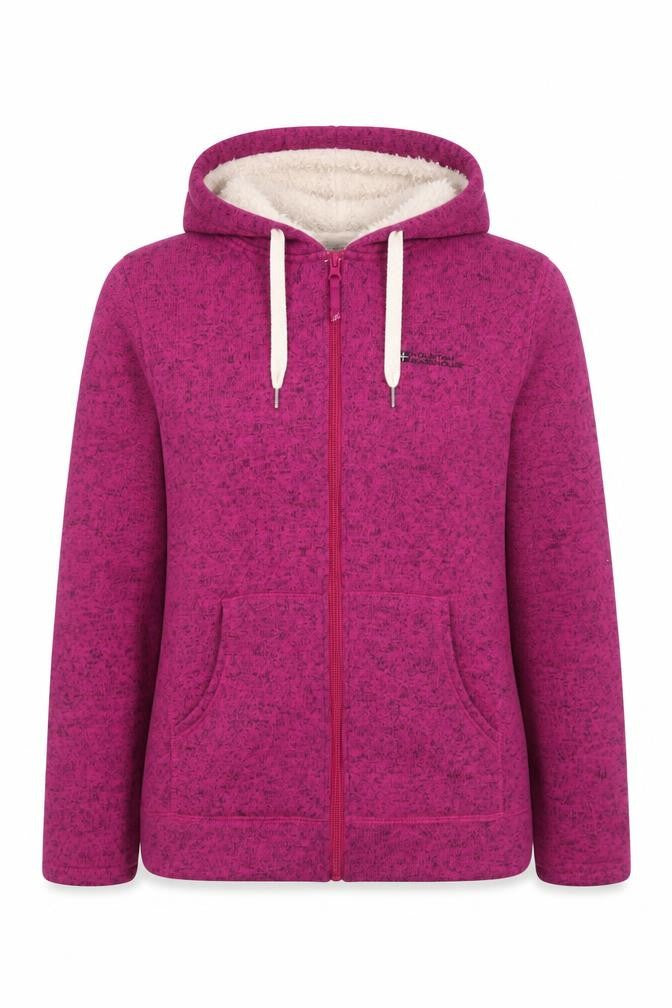 Mountain Warehouse Women’s Pink UK 12 Hooded Fleece Jacket Full Zip