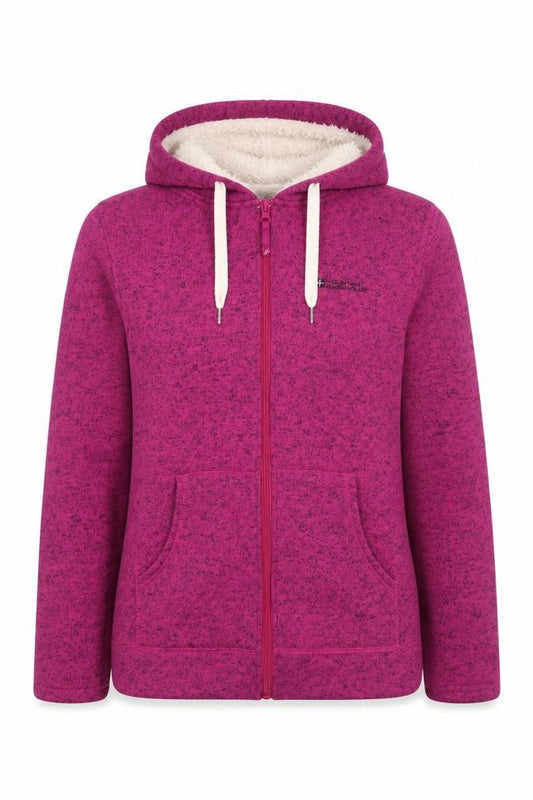 Mountain Warehouse Women’s Pink UK 12 Hooded Fleece Jacket Full Zip