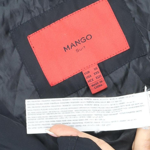 Mango Suit Women Black XS Puffer Jacket Quilted Insulated Zip