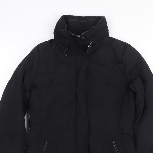 Mango Suit Women Black XS Puffer Jacket Quilted Insulated Zip