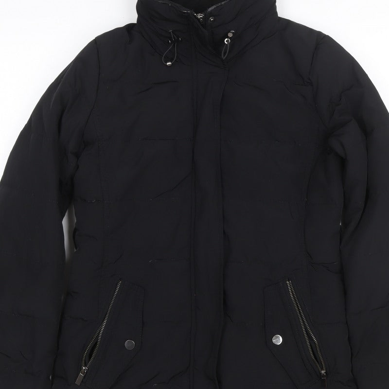 Mango Suit Women Black XS Puffer Jacket Quilted Insulated Zip