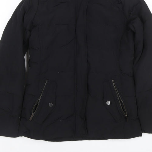 Mango Suit Women Black XS Puffer Jacket Quilted Insulated Zip