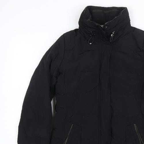 Mango Suit Women Black XS Puffer Jacket Quilted Insulated Zip