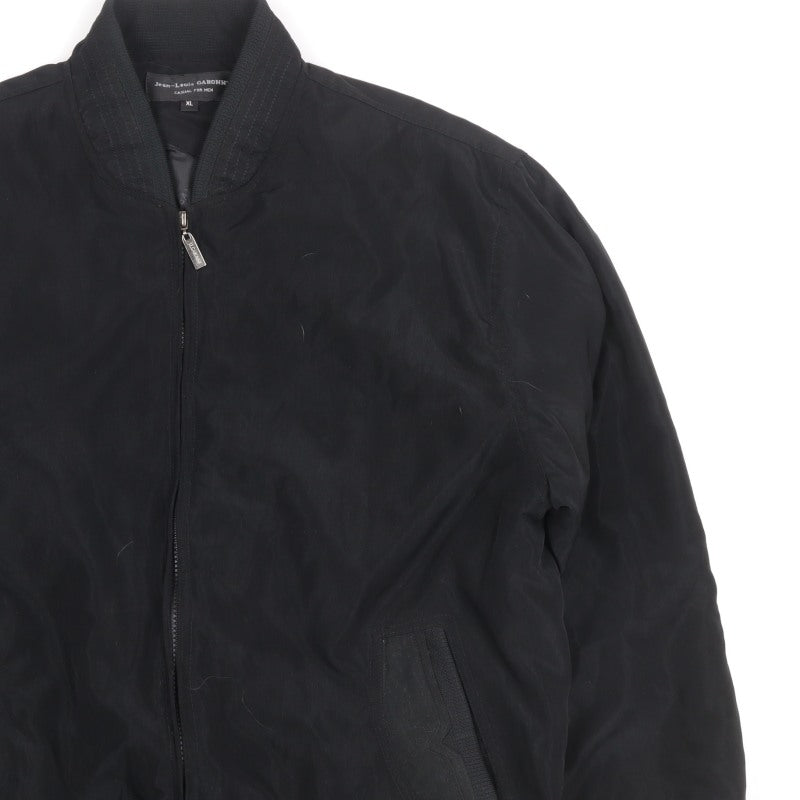 Jean-Louis Garonne Men's Black XL Bomber Jacket Full Zip