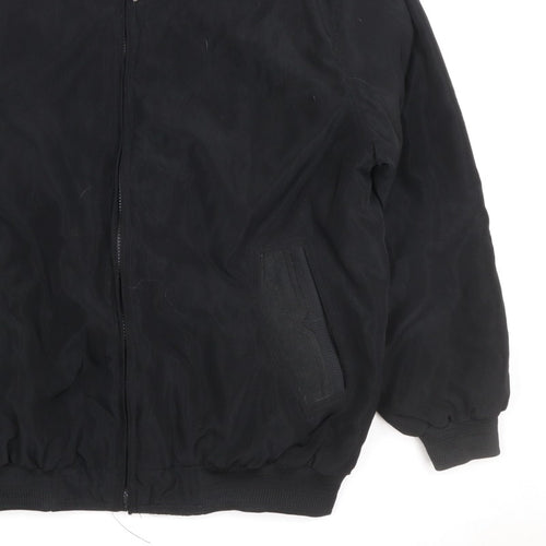 Jean-Louis Garonne Men's Black XL Bomber Jacket Full Zip