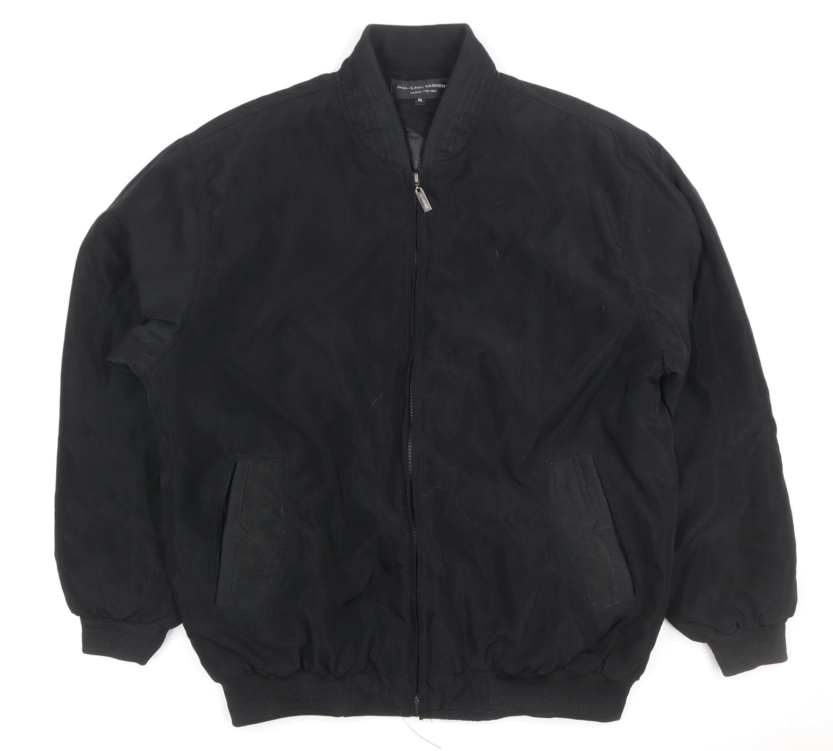 Jean-Louis Garonne Men's Black XL Bomber Jacket Full Zip