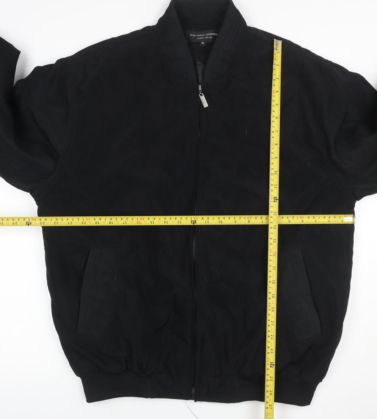 Jean-Louis Garonne Men's Black XL Bomber Jacket Full Zip