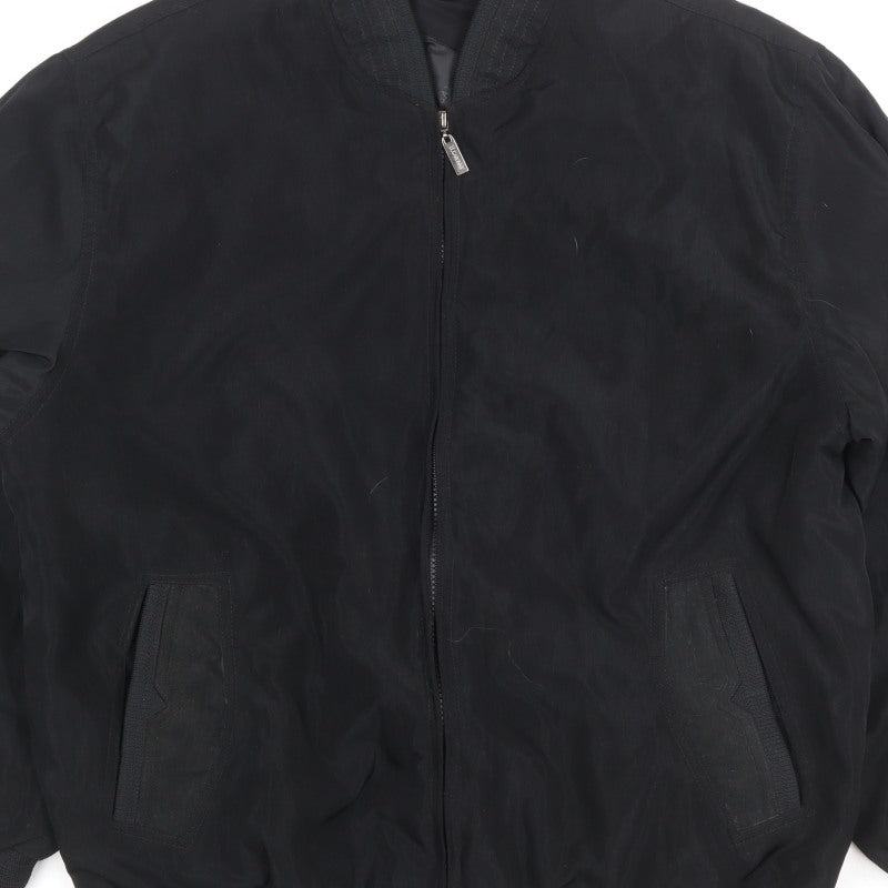 Jean-Louis Garonne Men's Black XL Bomber Jacket Full Zip