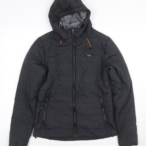 Passenger Men’s Black XS Hooded Quilted Puffer Jacket Full Zip
