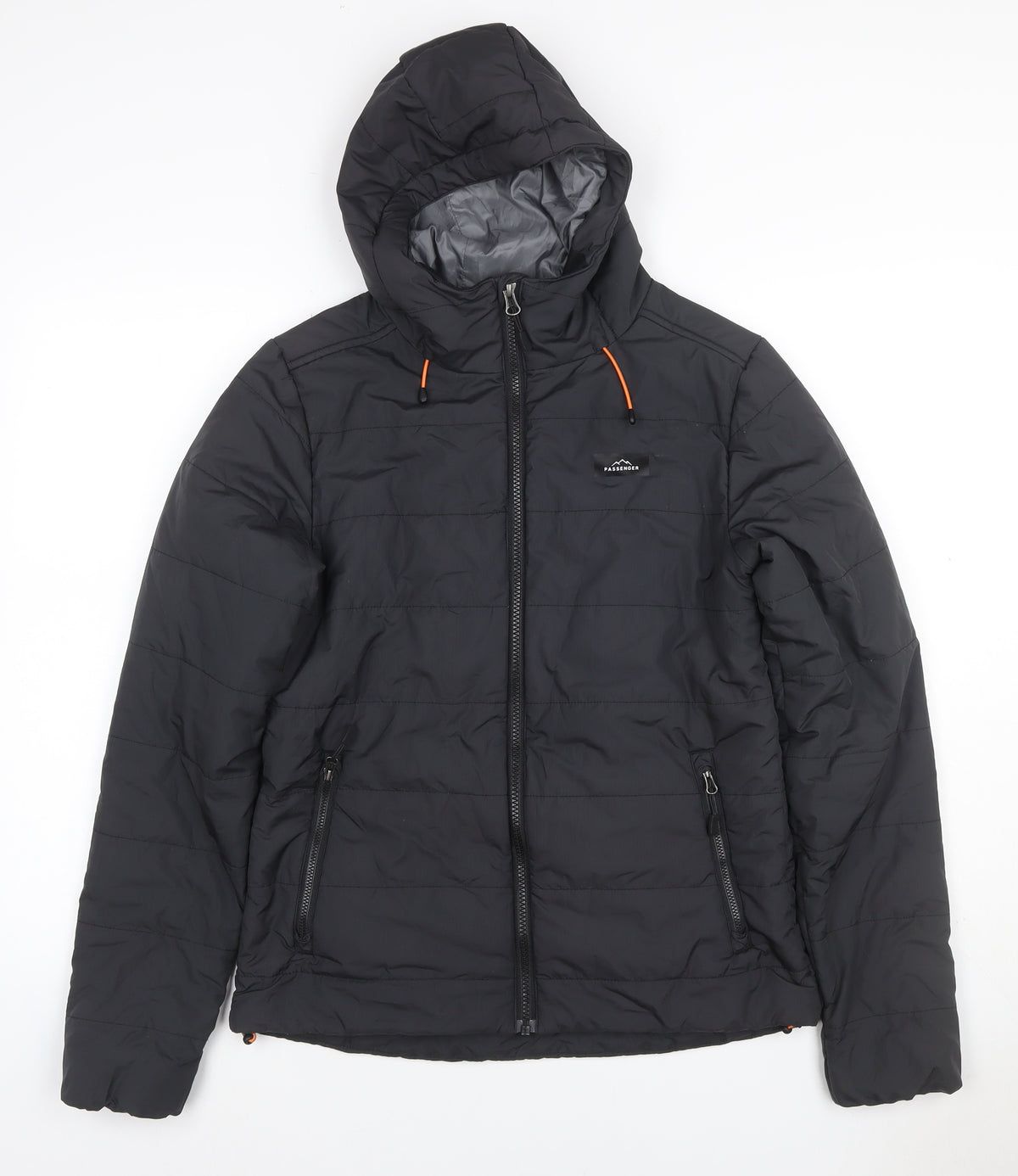 Passenger Men’s Black XS Hooded Quilted Puffer Jacket Full Zip