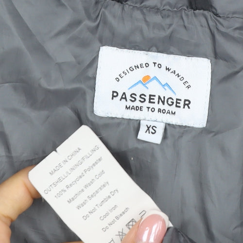 Passenger Men’s Black XS Hooded Quilted Puffer Jacket Full Zip