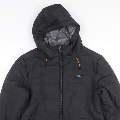 Passenger Men’s Black XS Hooded Quilted Puffer Jacket Full Zip