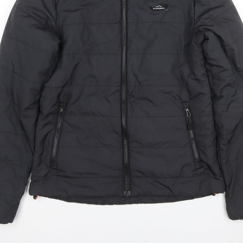 Passenger Men’s Black XS Hooded Quilted Puffer Jacket Full Zip