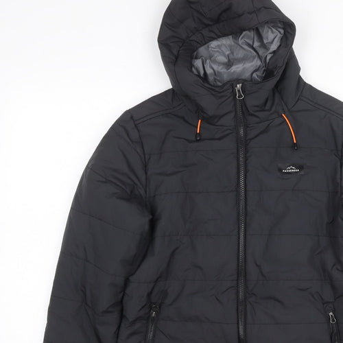 Passenger Men’s Black XS Hooded Quilted Puffer Jacket Full Zip