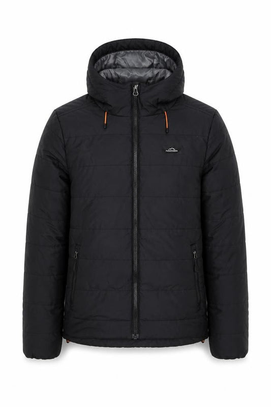 Passenger Men’s Black XS Hooded Quilted Puffer Jacket Full Zip