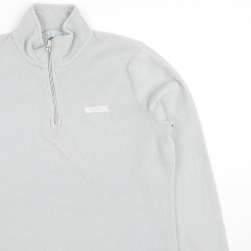 Regatta Women Grey UK 14 Fleece 1/4 Zip High Neck Sweatshirt