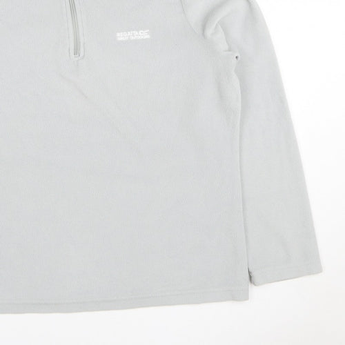 Regatta Women Grey UK 14 Fleece 1/4 Zip High Neck Sweatshirt