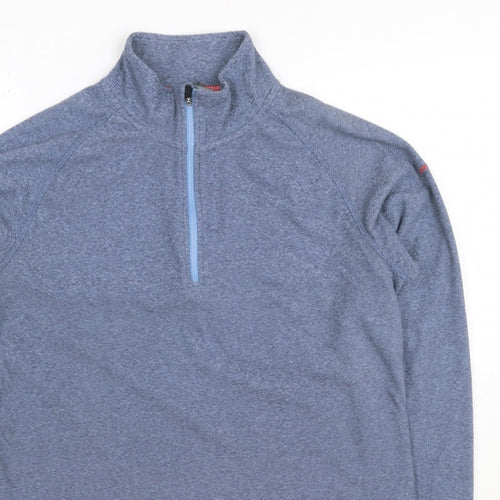 Trespass Women Blue UK 14 L 1/4 Zip Raglan Sweatshirt Outdoor