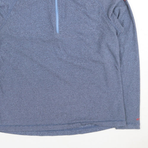 Trespass Women Blue UK 14 L 1/4 Zip Raglan Sweatshirt Outdoor